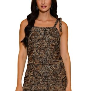 Bold Metallic Mini Dress